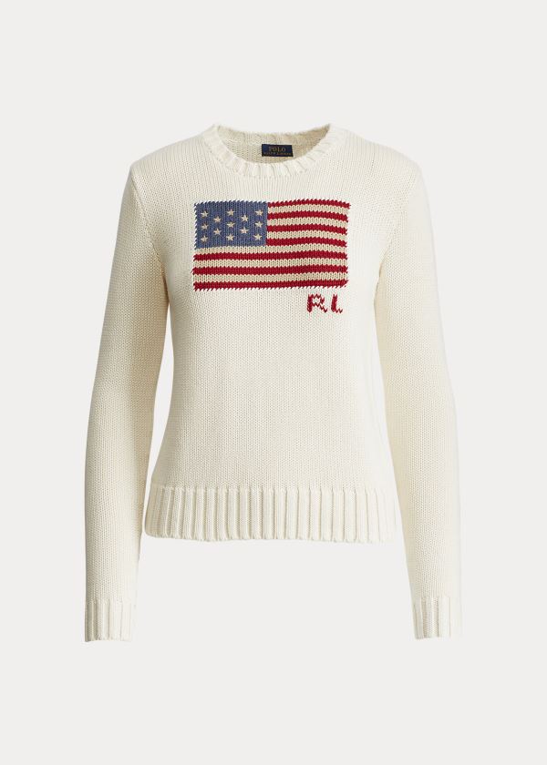 Suéter Polo Ralph Lauren Flag Algodão Crewneck Mulher 98543-SOVW